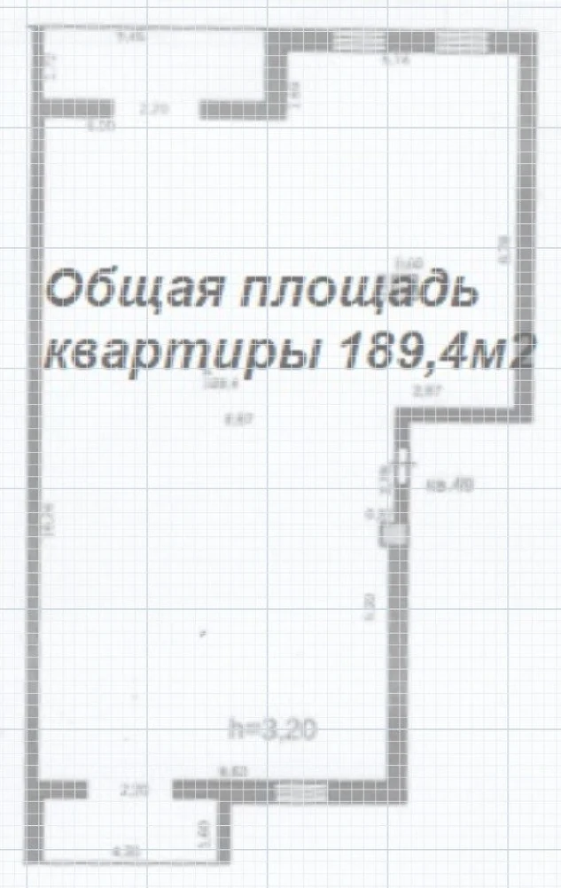 Планировка квартиры №49, 189,4 м²